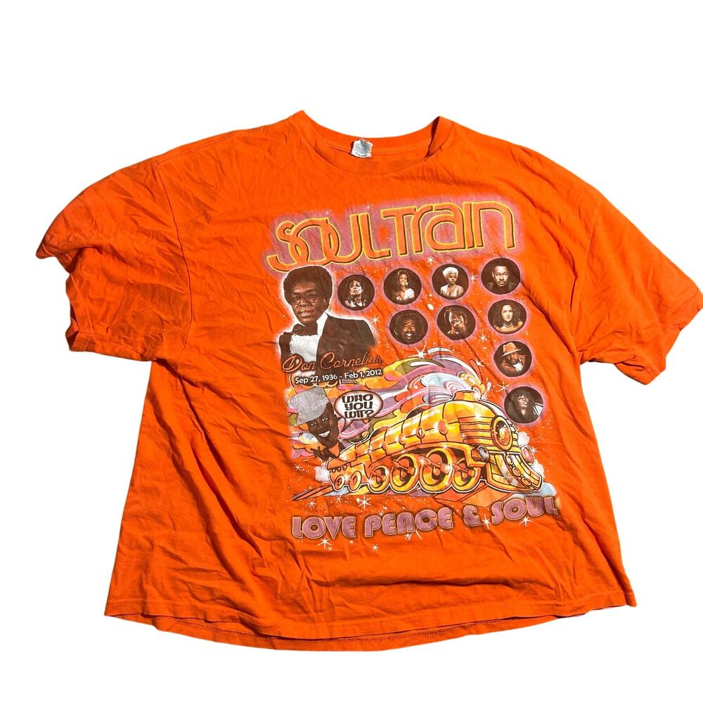 Soul Train Don Cornelius Memorial Graphic Tee 3XL Love Peace & Soul Music Rap